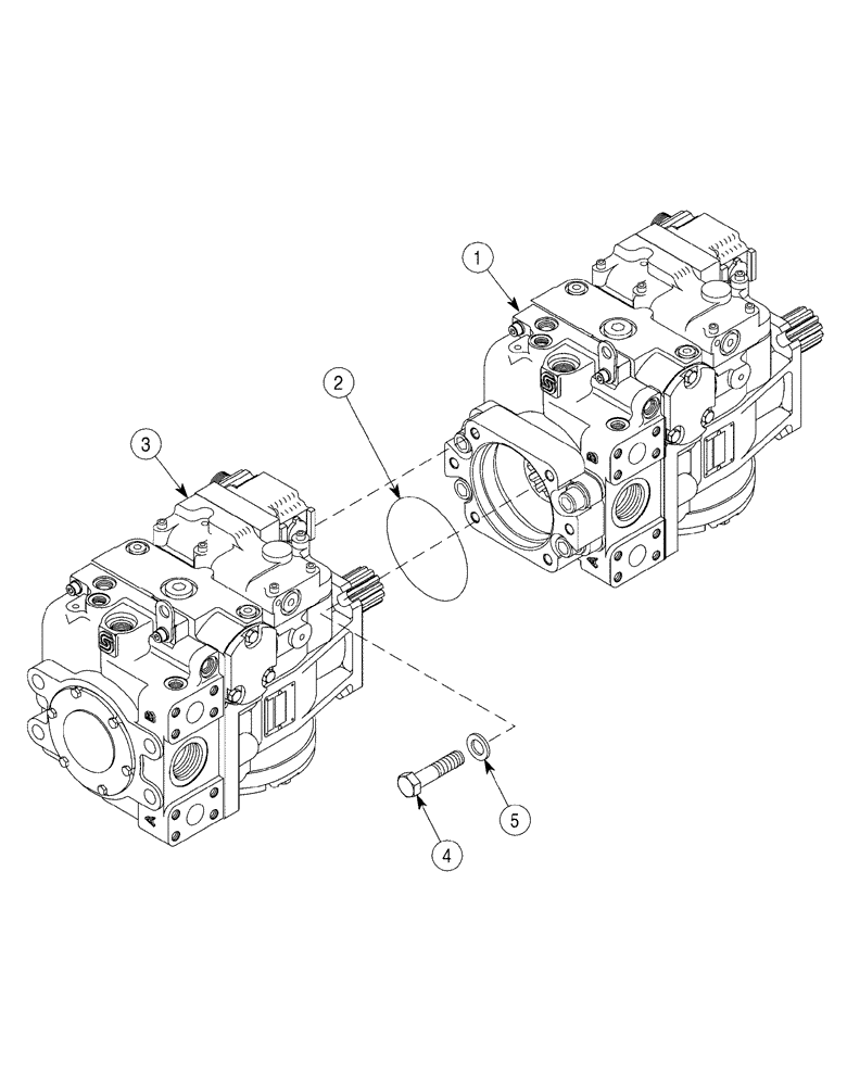 Схема запчастей Case 6030 - (06-01) - PUMP, TANDEM PISTON HYDROSTATIC (06) - POWER TRAIN