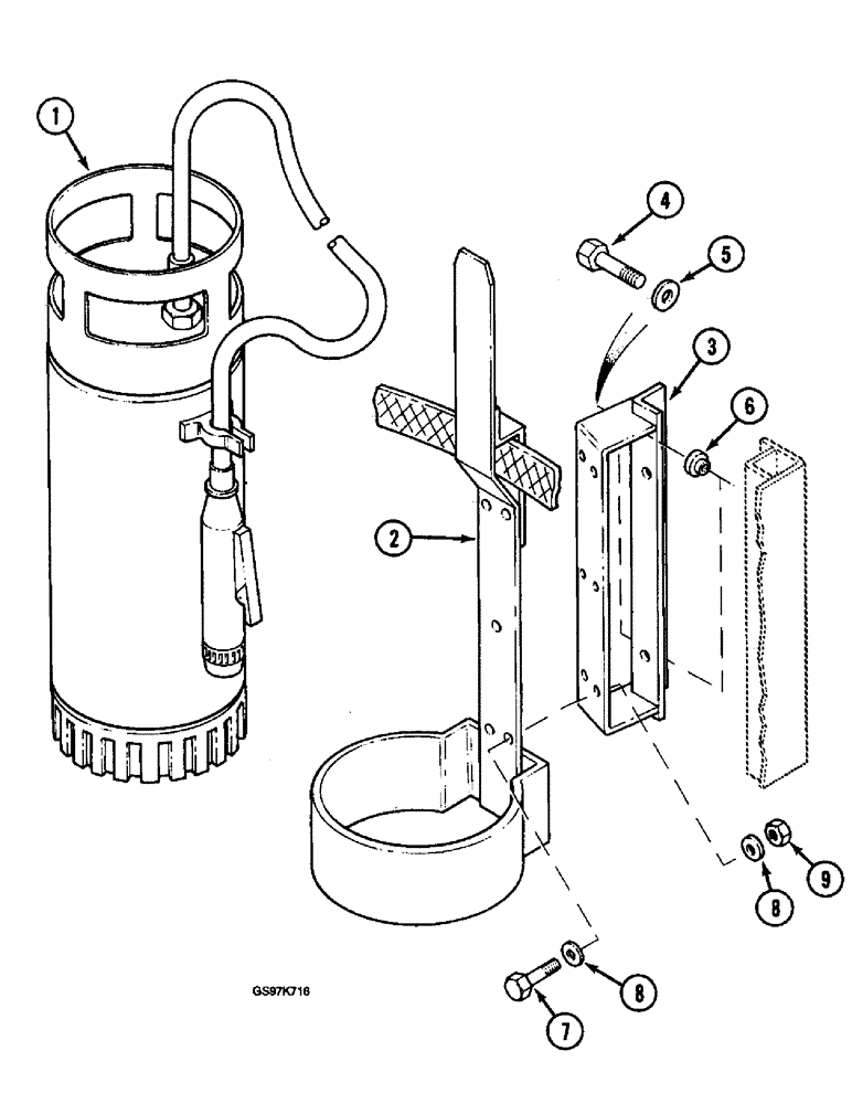 Схема запчастей Case 220B - (9-112) - FIRE EXTINGUISHER, IF USED (09) - CHASSIS