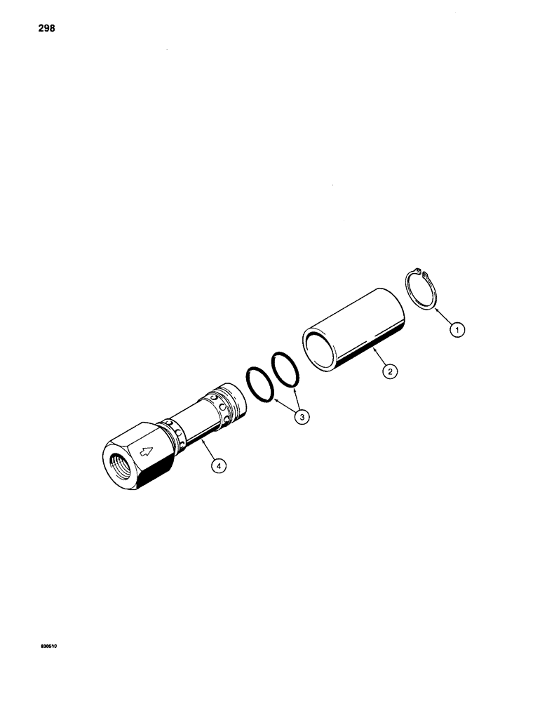 Схема запчастей Case 880C - (298) - WRIST-O-TWIST FLOW CONTROL VALVE, PIN 6205339 AND AFTER (07) - HYDRAULIC SYSTEM