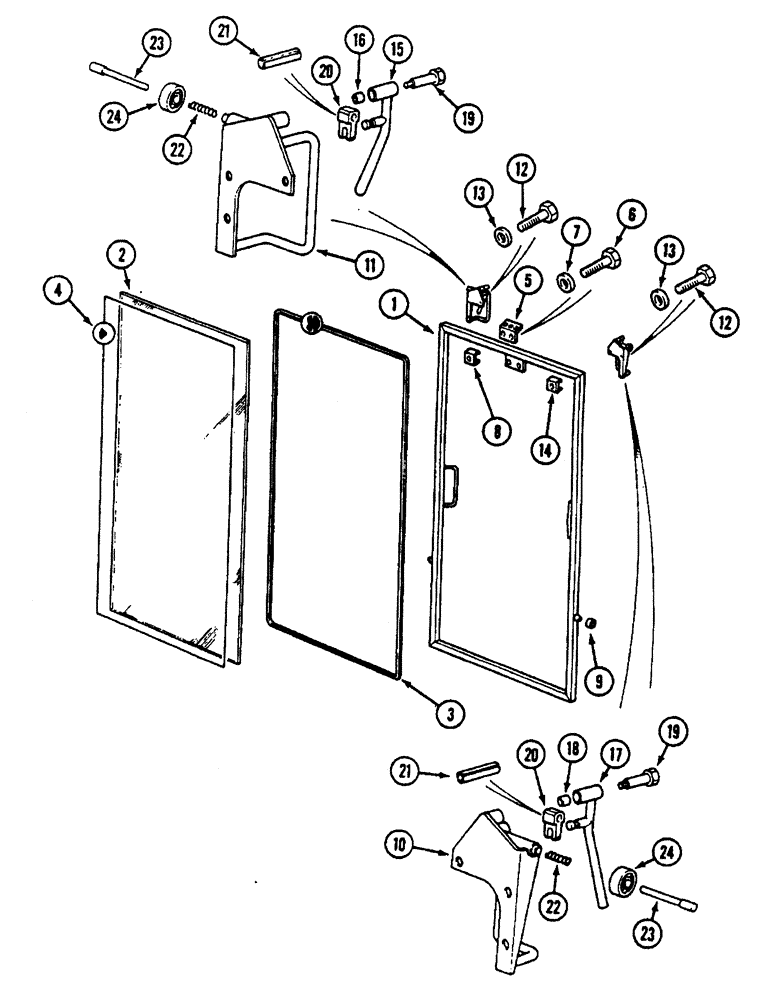 Схема запчастей Case 688 - (9-072) - CAB WINDSHIELD, P.I.N. FROM 74123 TO 74485, 11501 TO XXXXX (09) - CHASSIS