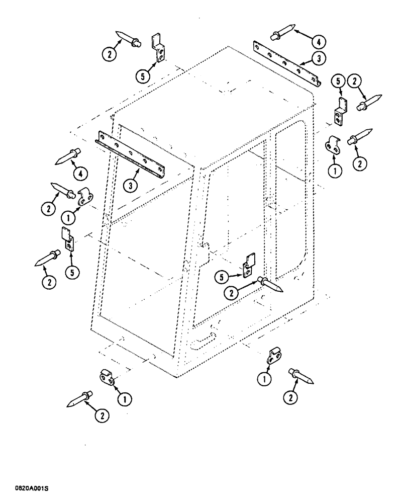 Схема запчастей Case 688 - (9-078) - CAB PROTECTION (09) - CHASSIS