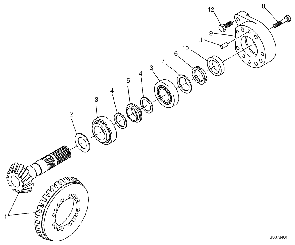 Схема запчастей Case 21E - (16.600[2988326000]) - FRONT AXLE DIFFERENTIAL (2772417) (25) - FRONT AXLE SYSTEM