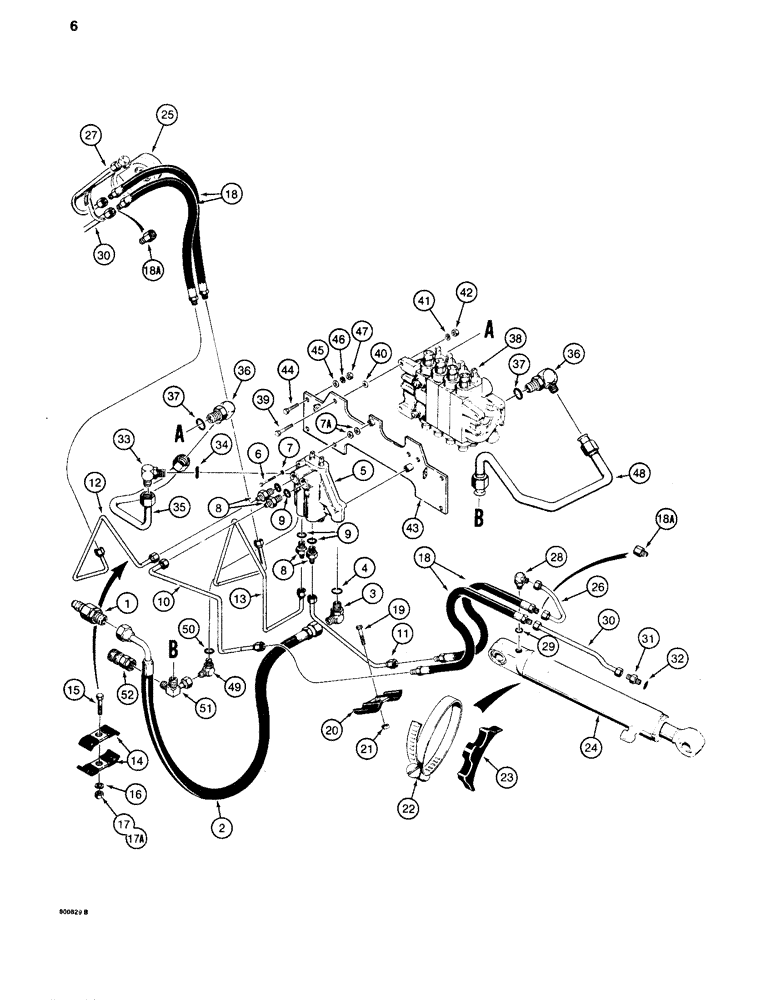 Схема запчастей Case 35A - (06) - STABILIZER CYLINDER HYDRAULIC CIRCUIT 