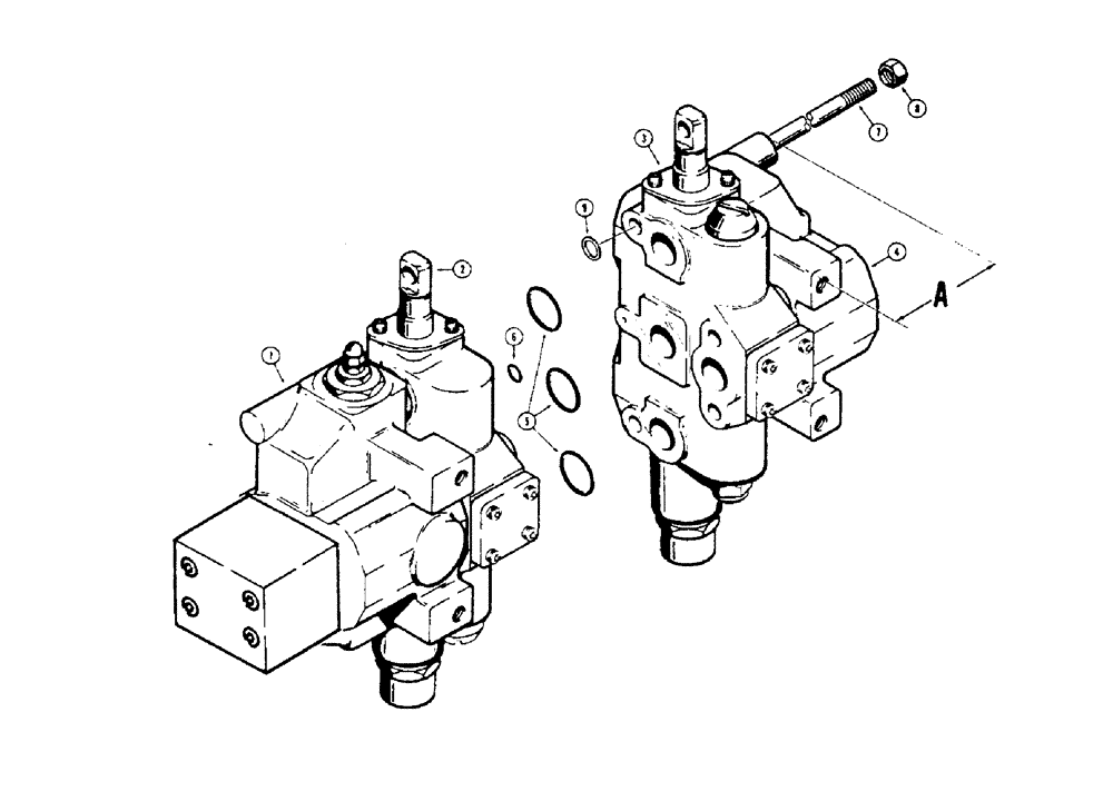 Схема запчастей Case 1450 - (300[1]) - R34695 2 SPOOL STANDARD LOADER MODELS (08) - HYDRAULICS