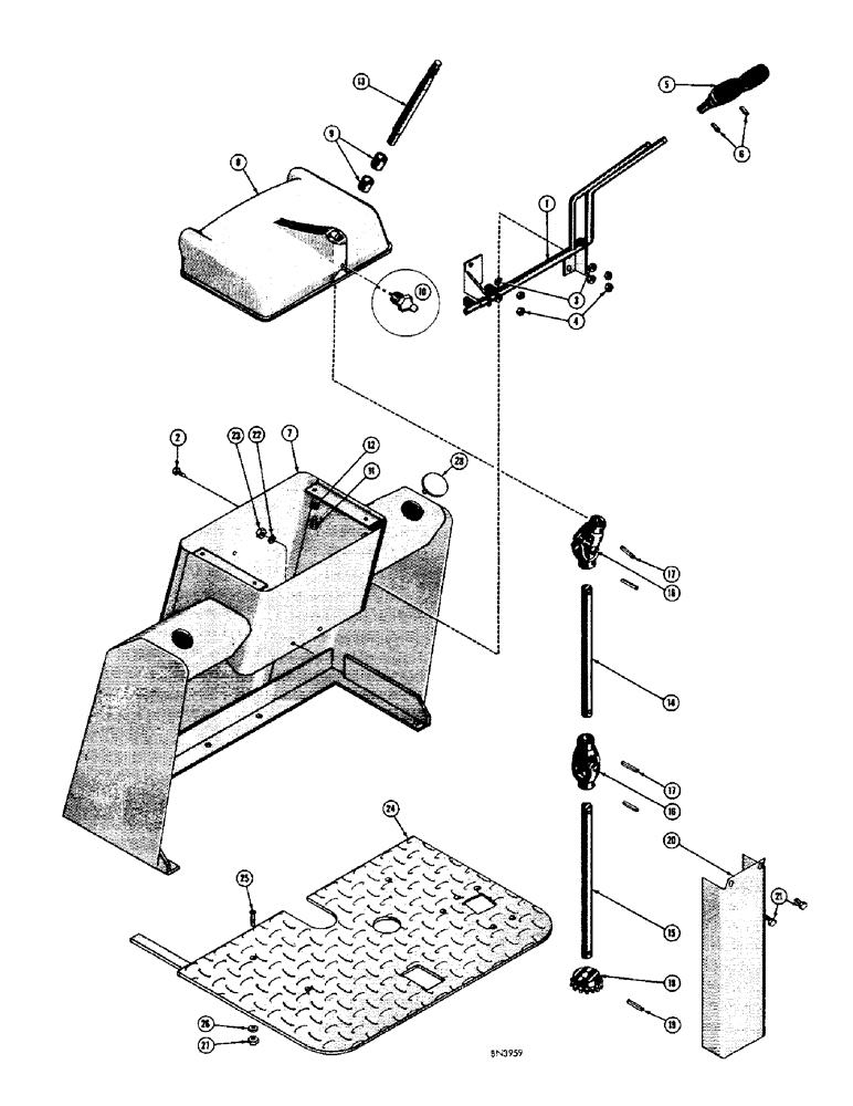 Схема запчастей Case M420 - (08) - CONTROL TOWER 