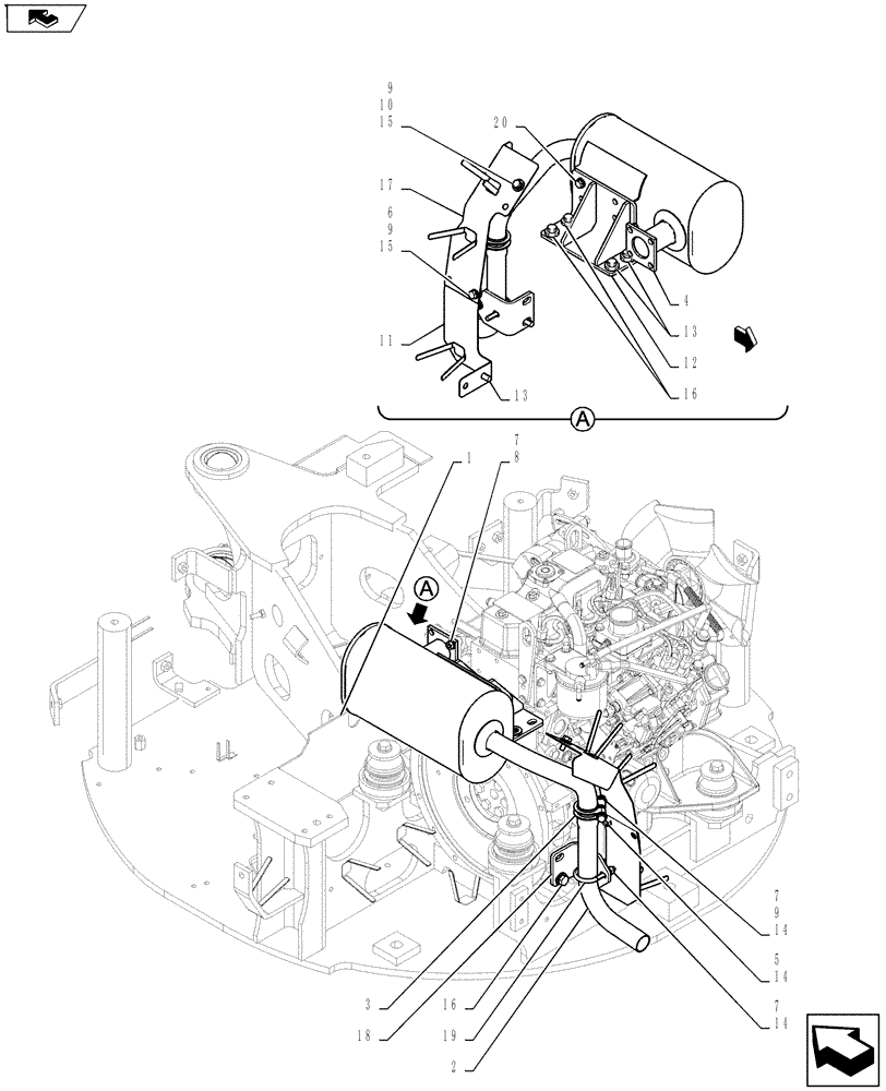 Схема запчастей Case CX27B ASN - (10.254.01) - MUFFLER ASSY (10) - ENGINE