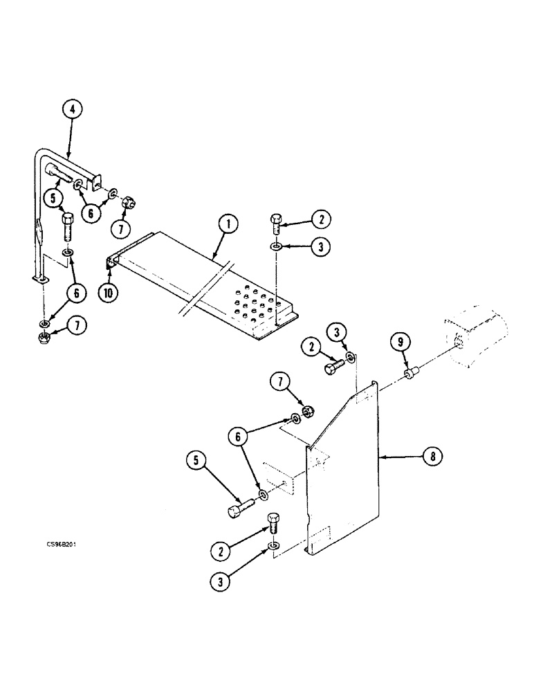 Схема запчастей Case 688BCK - (9C-04) - CAT-WALK, 688B CK (120301-) (05.1) - UPPERSTRUCTURE CHASSIS/ATTACHMENTS