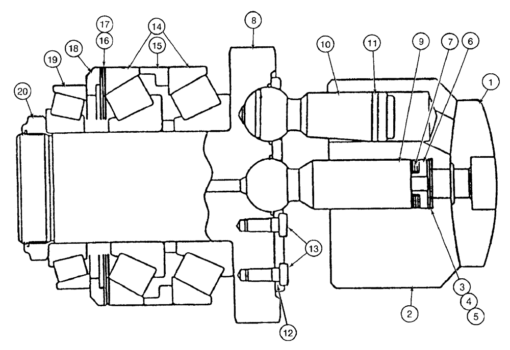 Схема запчастей Case 9050B - (8-138) - HYDRAULIC PUMP, GEAR DRIVEN PISTON PUMP (08) - HYDRAULICS