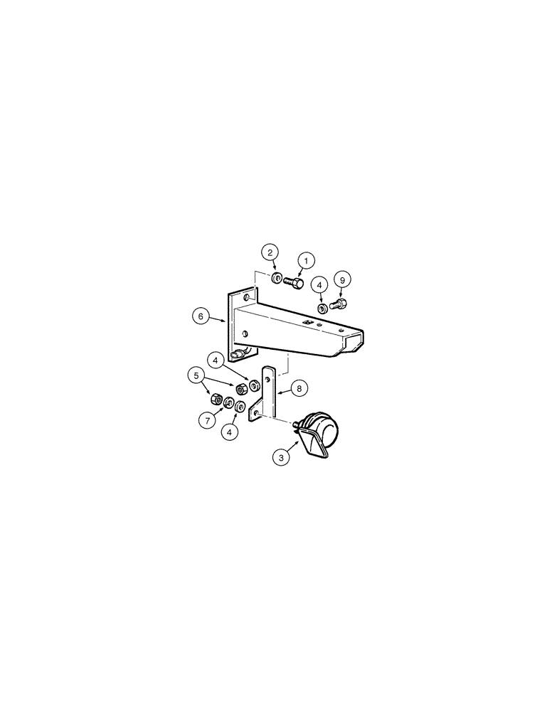 Схема запчастей Case 885 - (04-26[01]) - ELECTRICAL SYSTEM - HORN (04) - ELECTRICAL SYSTEMS