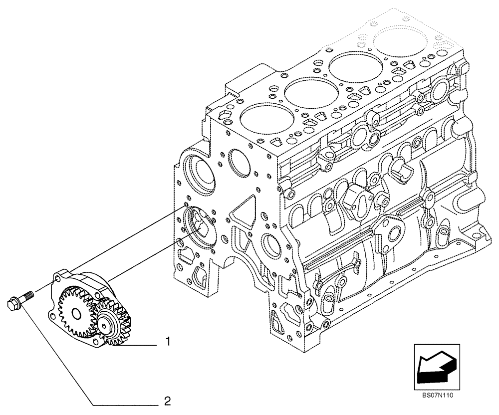 Схема запчастей Case 588G - (02-31) - OIL PUMP - ENGINE (2853413) (02) - ENGINE