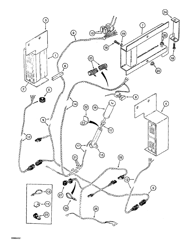 Схема запчастей Case 1825B - (4-14) - HARNESS, ROAD LAMPS, EUROPE (04) - ELECTRICAL SYSTEMS