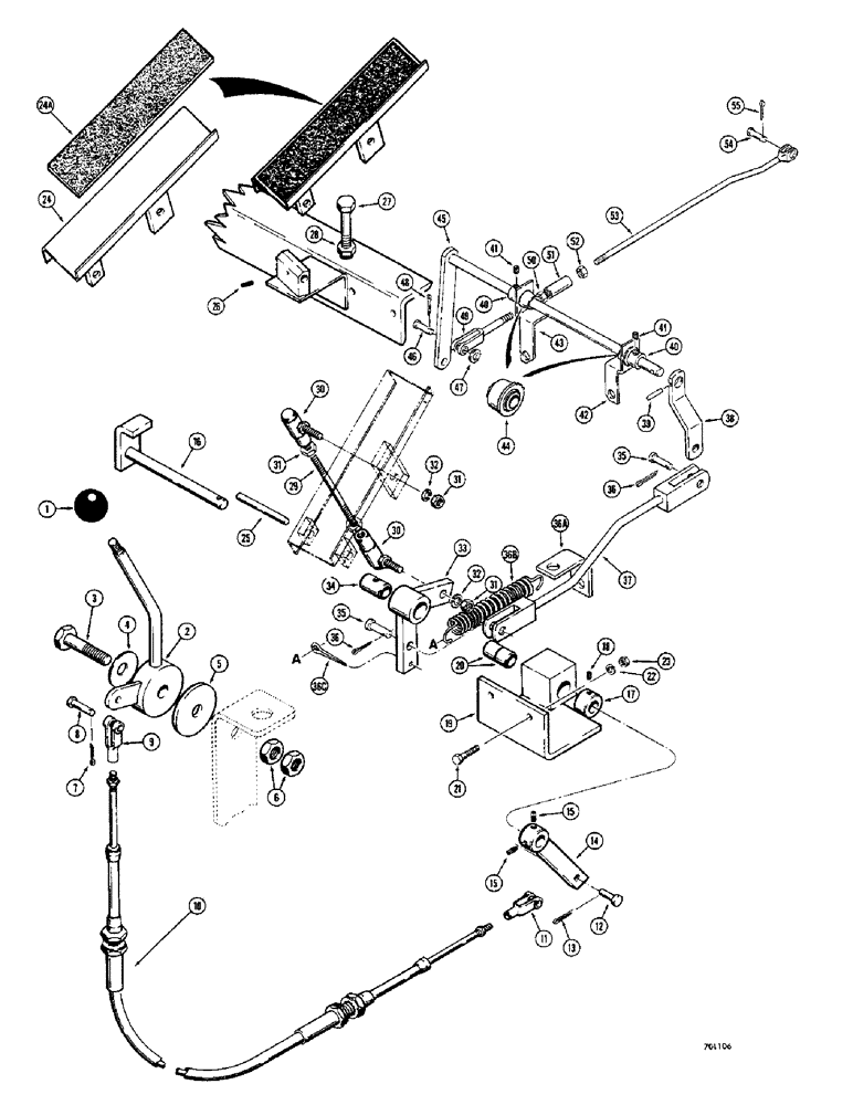 Схема запчастей Case 680CK - (066) - THROTTLE CONTROL LINKAGE (10) - ENGINE