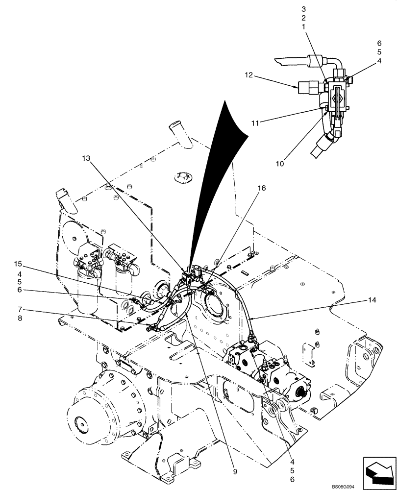 Схема запчастей Case 650L - (33.202.03) - BRAKE LINES (33) - BRAKES & CONTROLS