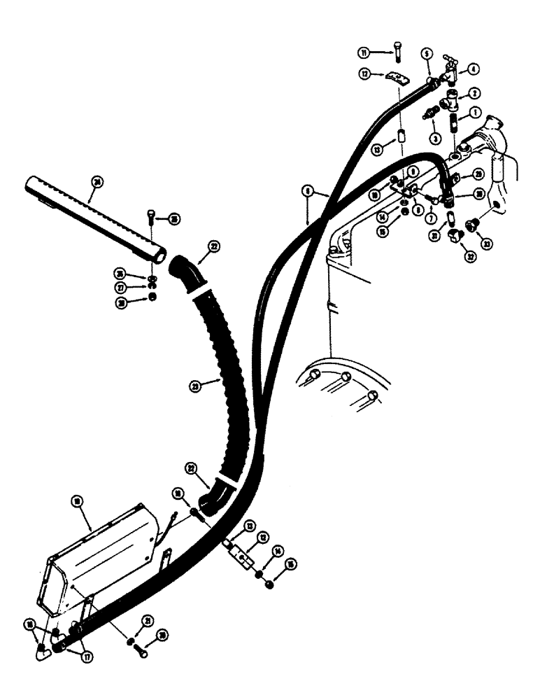 Схема запчастей Case 680CK - (107C) - HEATER AND RELATED PARTS (50) - CAB CLIMATE CONTROL