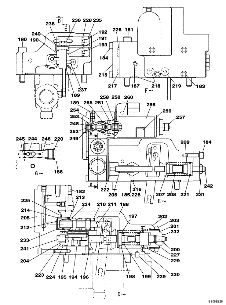 Схема запчастей Case CX350B - (08-20) - HIGH PRESSURE PUMP - REGULATOR (STANDARD) (08) - HYDRAULICS