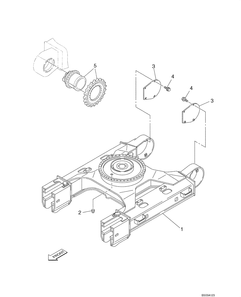 Схема запчастей Case CX225SR - (05-01) - UNDERCARRIAGE (05) - STEERING