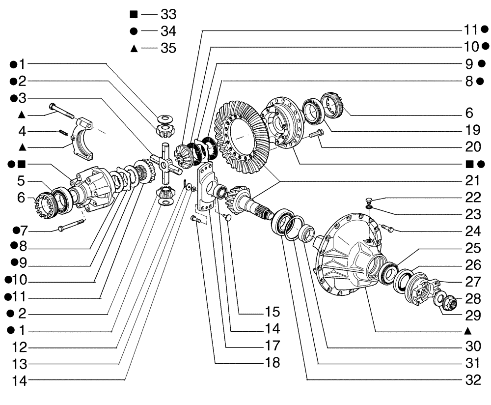 Схема запчастей Case 845B - (06-11[01]) - REAR AXLE DIFERENTIAL (06) - POWER TRAIN