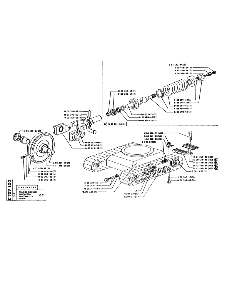 Схема запчастей Case GCK120 - (037) - TRACK GROUP 