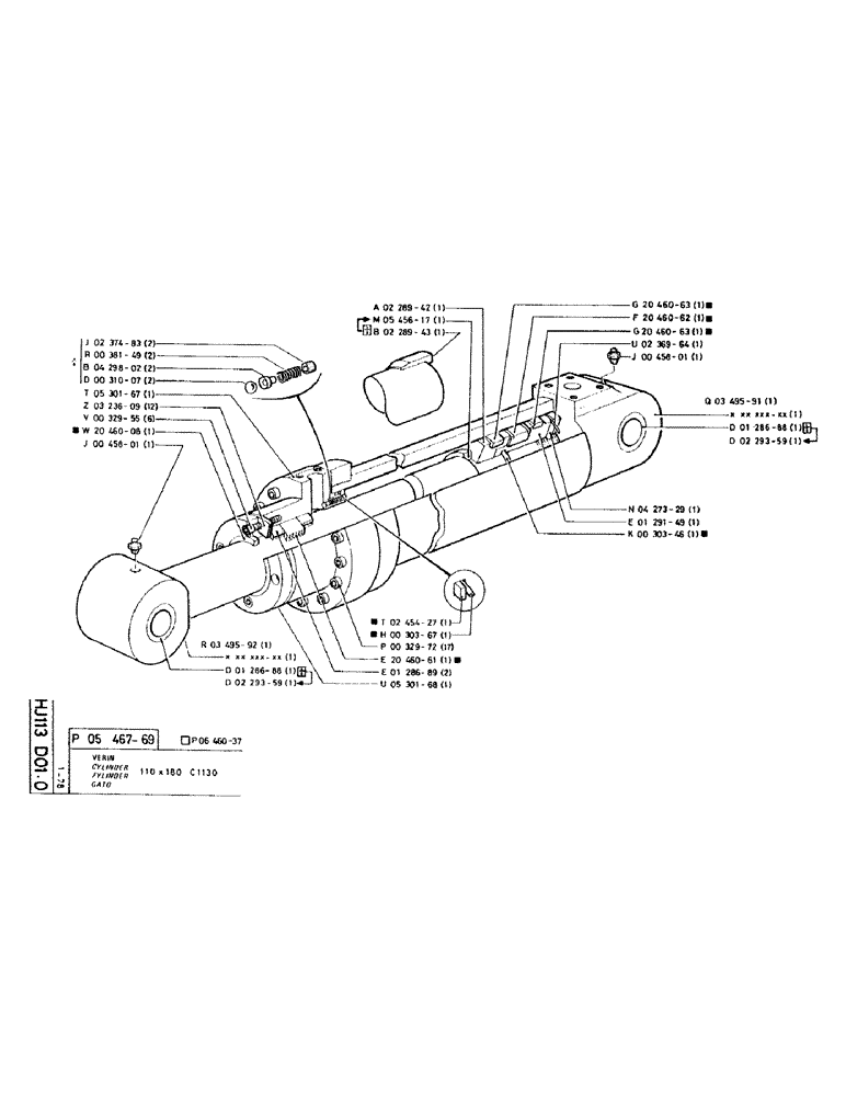 Схема запчастей Case RC200 - (074) - CYLINDER 