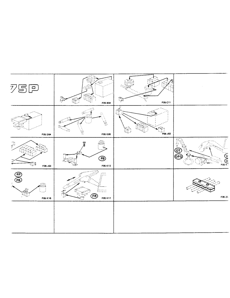 Схема запчастей Case 75P - (0-12) - 75P (00) - PICTORIAL INDEX