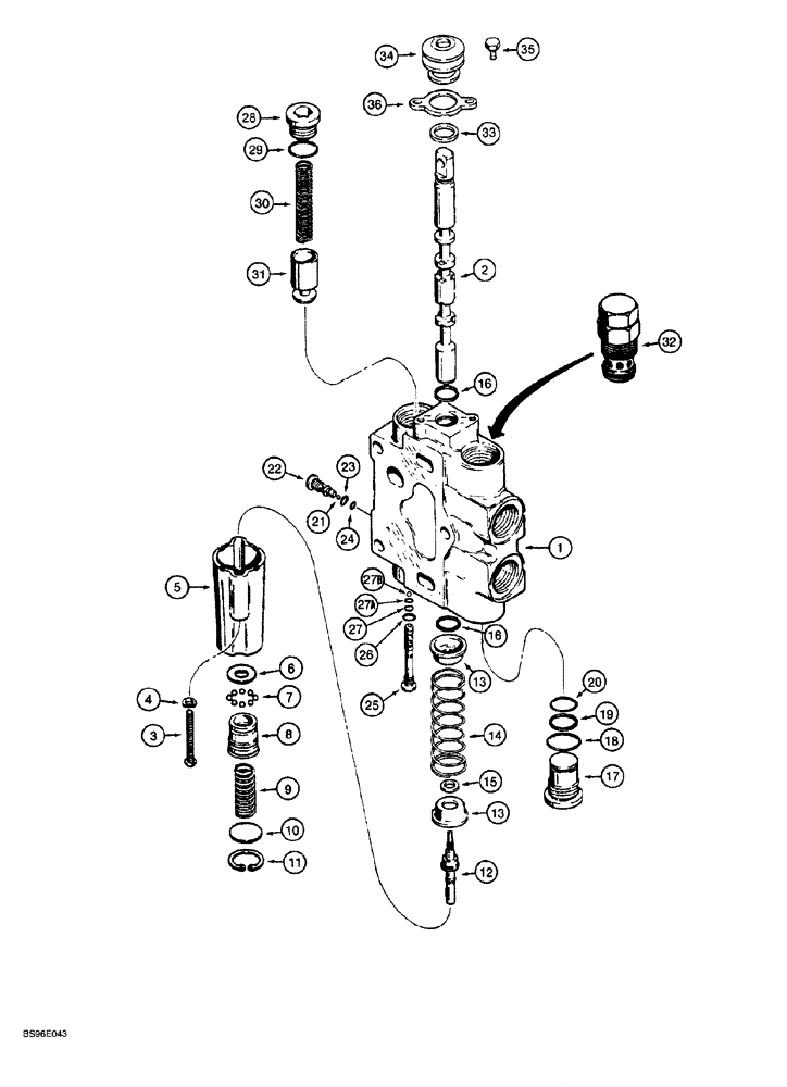 Схема запчастей Case 1150G - (8-052) - LIFT SECTION, PRIOR TO JJG0218023 AND JJG0218024 - JJG0218478 (07) - HYDRAULIC SYSTEM