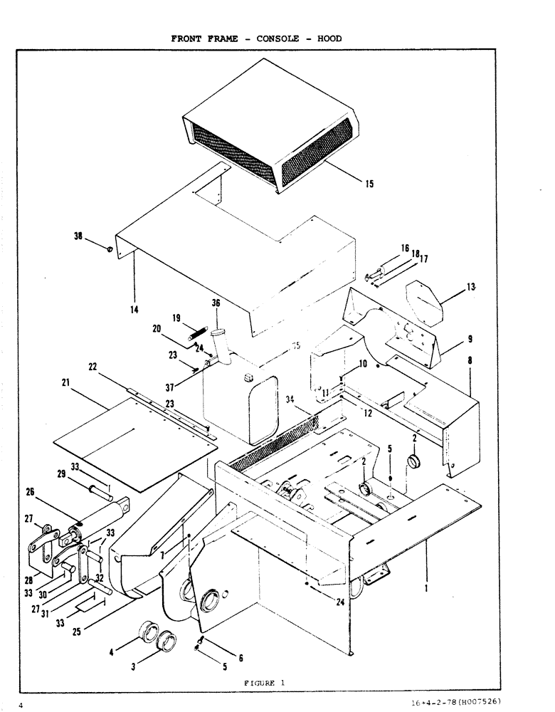 Схема запчастей Case DAVIS - (04) - FRONT FRAME, CONSOLE, HOOD 