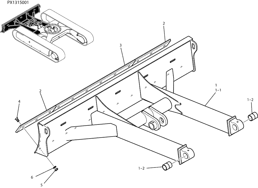 Схема запчастей Case CX36B - (05-023) - DOZER ASSY (86) - DOZER