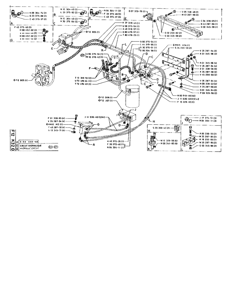 Схема запчастей Case 90BCL - (226) - HYDRAULIC CIRCUIT (07) - HYDRAULIC SYSTEM