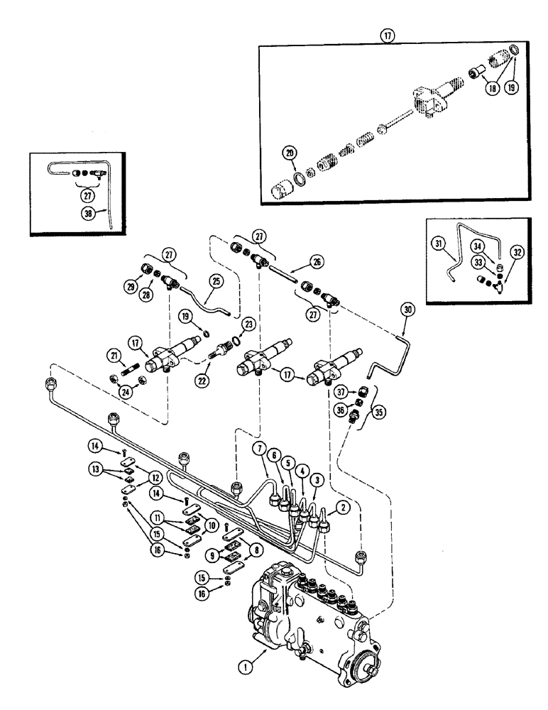 Схема запчастей Case W10 - (034) - FUEL INJECTION SYSTEM (02) - ENGINE