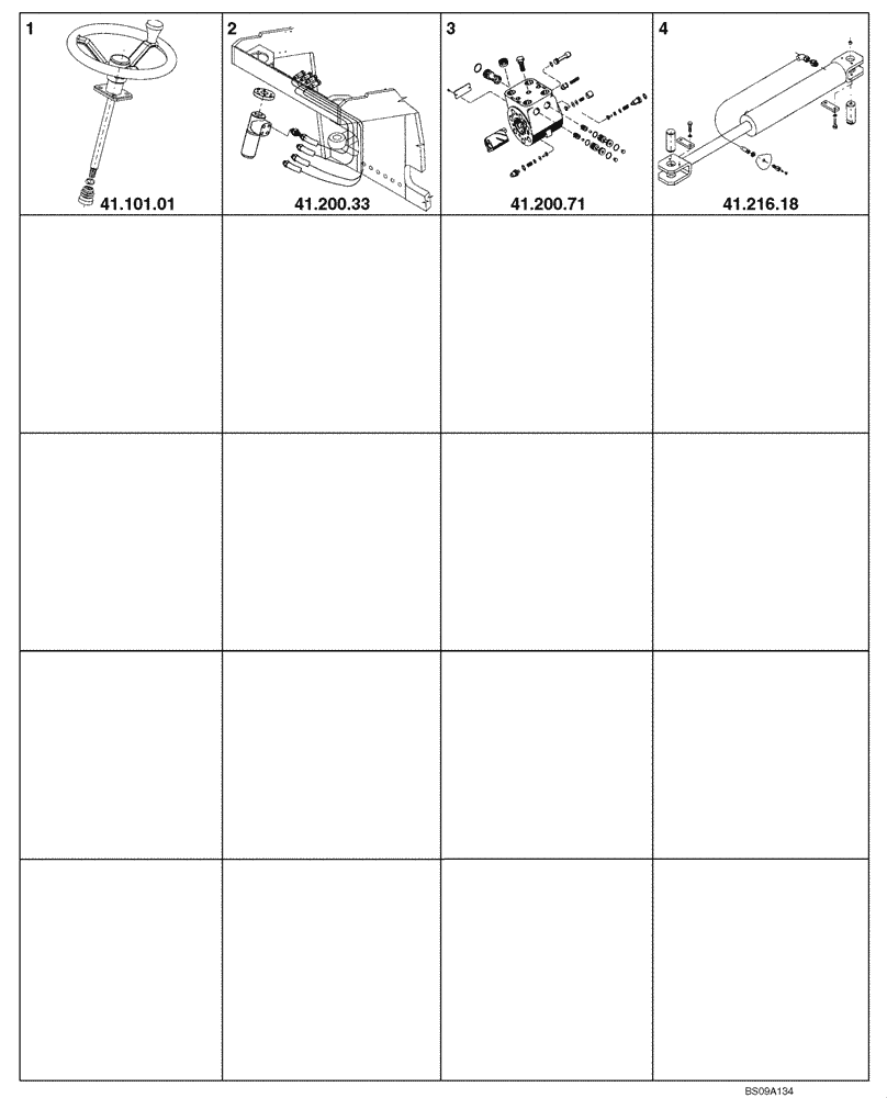 Схема запчастей Case SV212 - (41.000.01) - STEERING SYSTEMS - SECTION PICTORIAL 1/1 (41) - STEERING