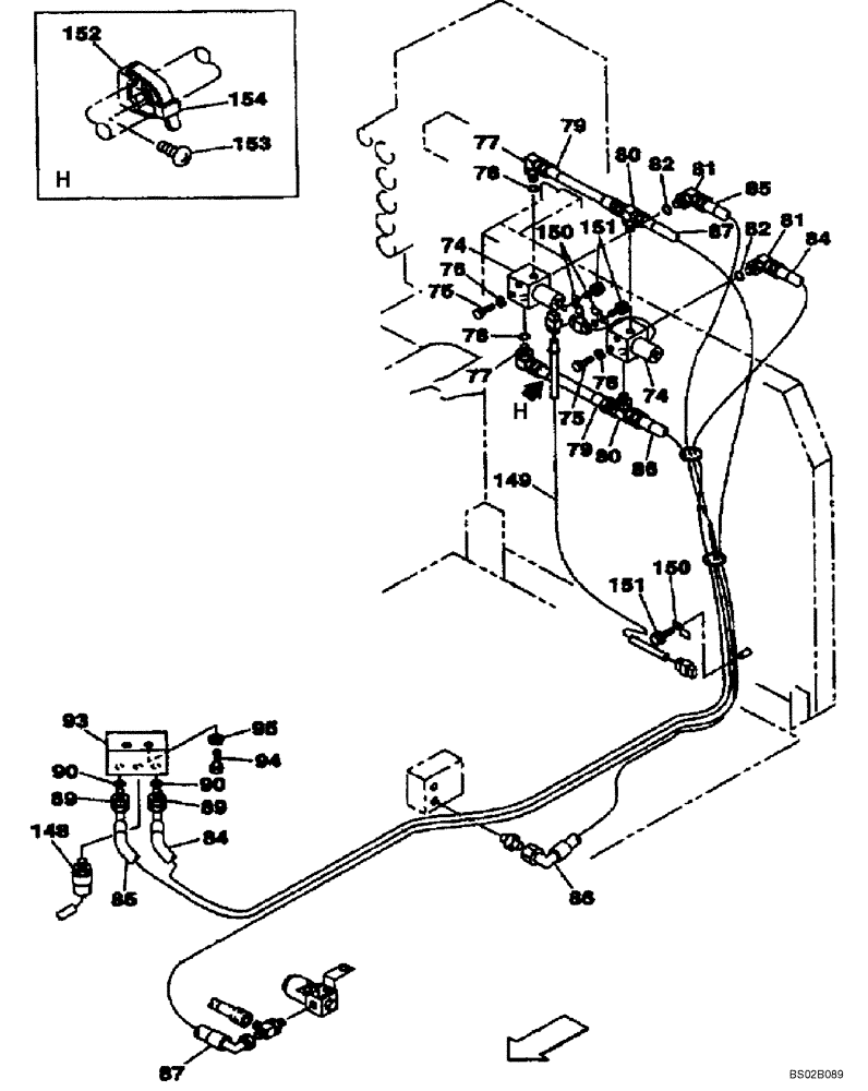 Схема запчастей Case CX130 - (08-079) - HYDRAULICS - AUXILIARY, DOUBLE ACTING CIRCUIT/TRIGGER ACTIVATED (08) - HYDRAULICS