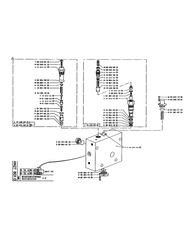 Схема запчастей Case 160CL - (226) - INLET SELECTOR (07) - HYDRAULIC SYSTEM