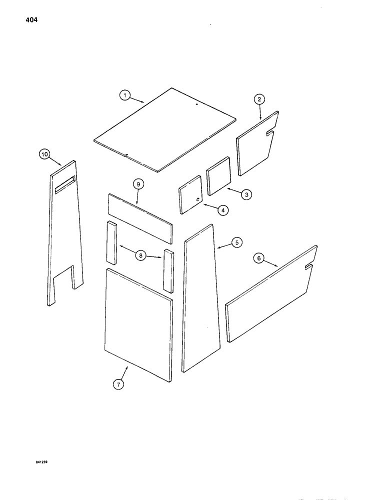 Схема запчастей Case 880C - (404) - CAB INSULATION, BEFORE PIN 6205236 (05) - UPPERSTRUCTURE CHASSIS