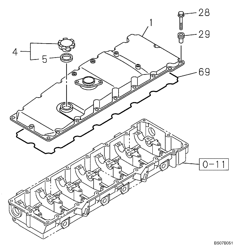 Схема запчастей Case CX460 - (02-10) - COVER - CYLINDER HEAD (02) - ENGINE