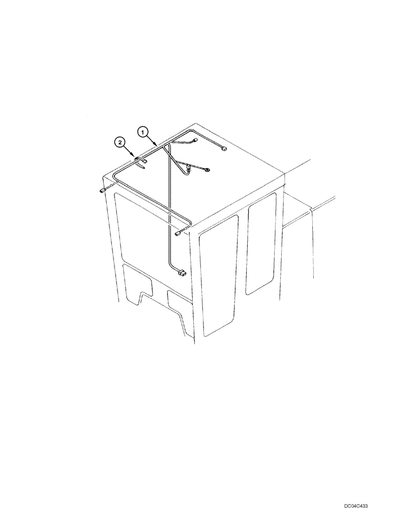 Схема запчастей Case 845 - (04.20[00]) - ELECTRIC SYSTEM - OPEN CAB (04) - ELECTRICAL SYSTEMS