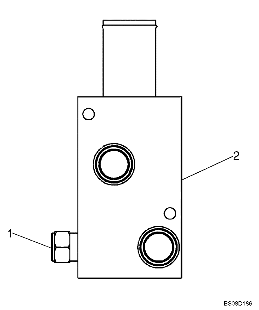 Схема запчастей Case 921E - (08-37) - VALVE ASSY - RESERVOIR RETURN MANIFOLD (08) - HYDRAULICS