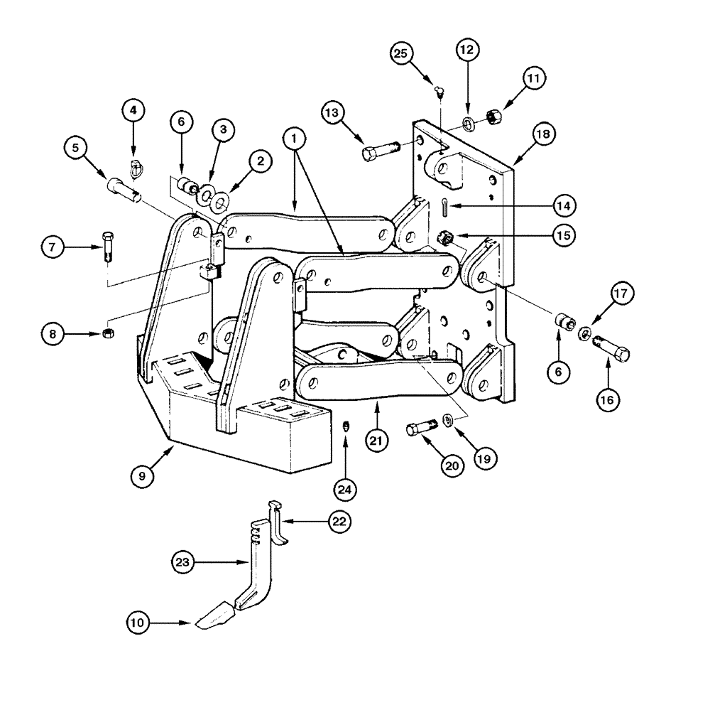 Схема запчастей Case 865 DHP - (9-034) - SCARIFIER ASSEMBLY (09) - CHASSIS