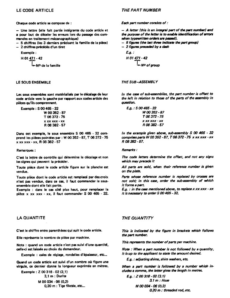 Схема запчастей Case 220 - (A-002) - THE PART NUMBER, THE QUANTITY (00) - GENERAL