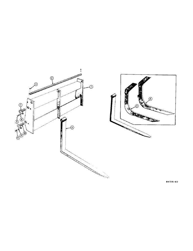 Схема запчастей Case 420 - (106[1]) - LOGGING AND PALLET FORKS (05) - UPPERSTRUCTURE CHASSIS