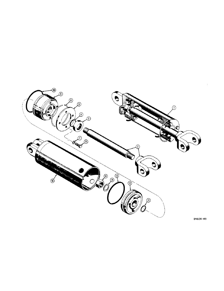 Схема запчастей Case 420 - (168) - A8282 EAGLE HITCH HYDRAULIC CYLINDER (07) - HYDRAULIC SYSTEM