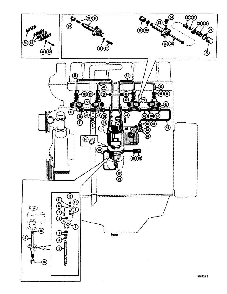 Схема запчастей Case 800 - (032) - FUEL INJECTION SYSTEM (01) - ENGINE