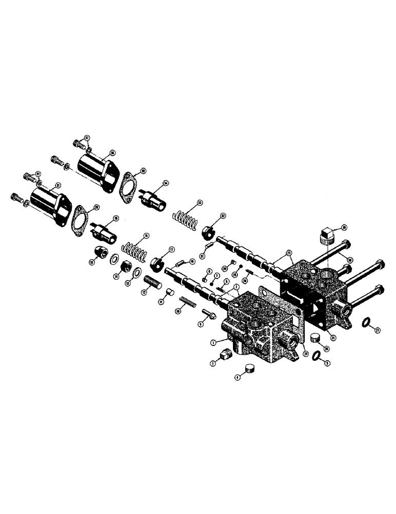 Схема запчастей Case 520 - (106) - 39069 HYDRAULIC CONTROL VALVE (07) - HYDRAULIC SYSTEM