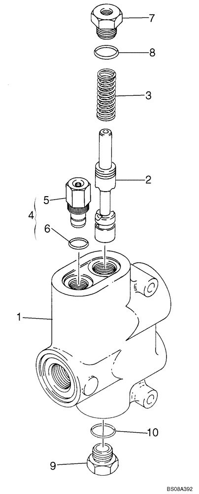 Схема запчастей Case 586G - (08-21) - VALVE ASSY - FLOW CONTROL (08) - HYDRAULICS