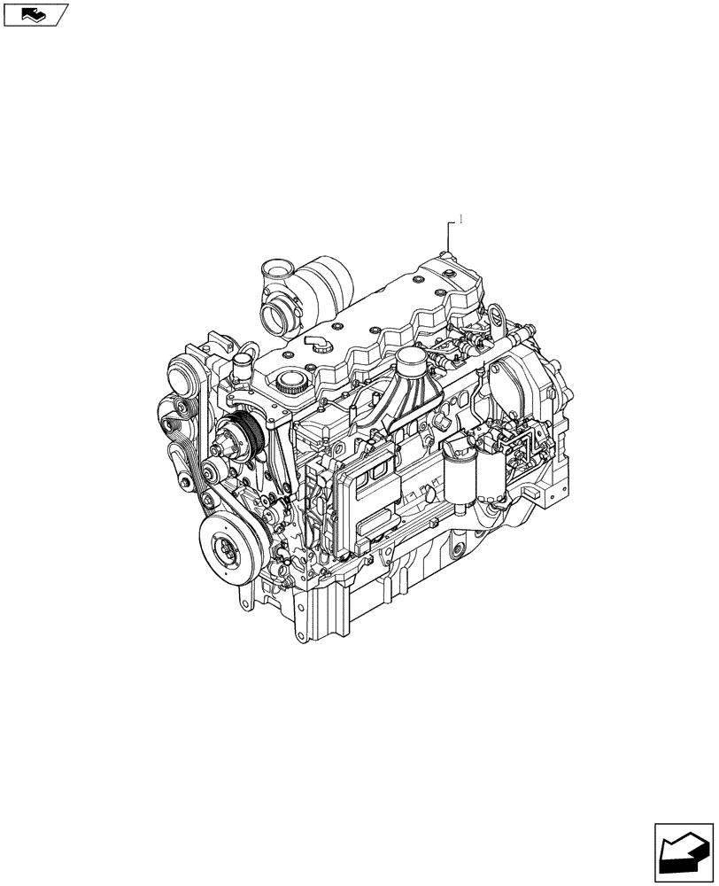 Схема запчастей Case F4DFE613B A004 - (10.001.01) - ENGINE (10) - ENGINE