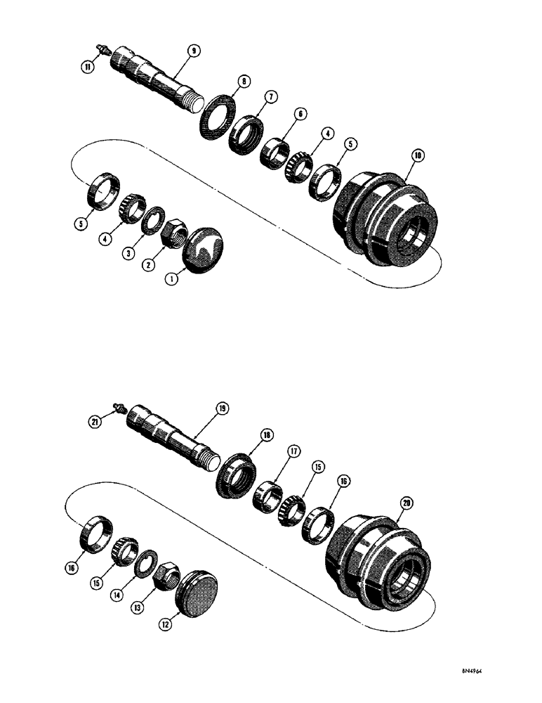 Схема запчастей Case 750 - (132) - R20141 TRACK CARRIER ROLLER, TRACK CARRIER ROLLER, (USED BEFORE TRAC. S/N 7070501) (04) - UNDERCARRIAGE