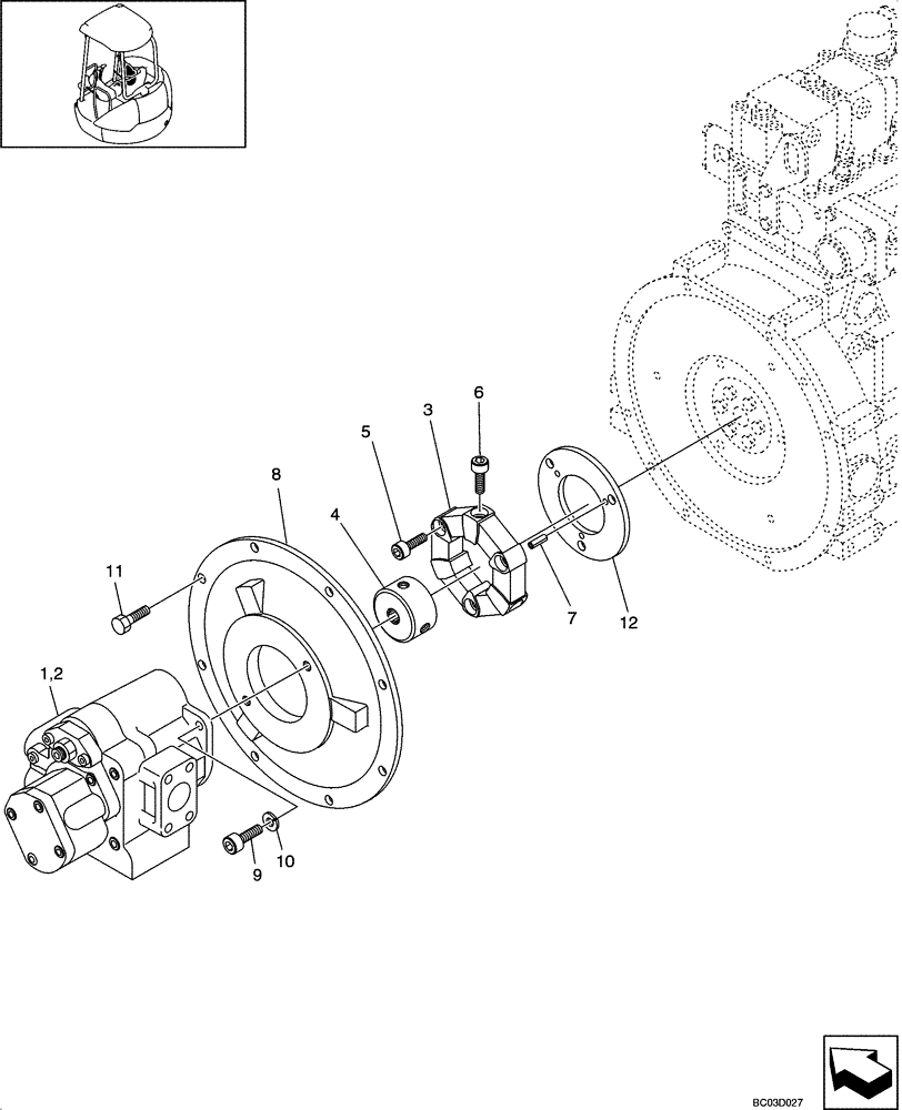 Схема запчастей Case CX31 - (06-01[00]) - POWER TAKE OFF ASSY (06) - POWER TRAIN