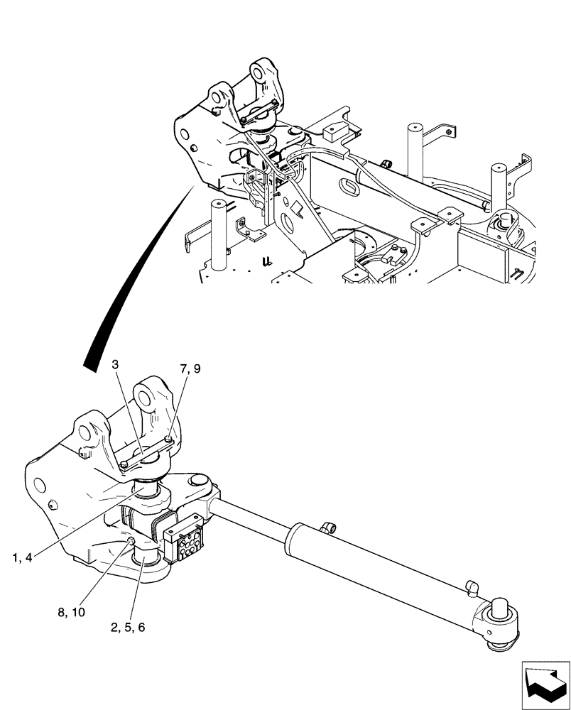 Схема запчастей Case CX31B - (01-004[00]) - BRACKET INSTAL,SWING (39) - FRAMES AND BALLASTING