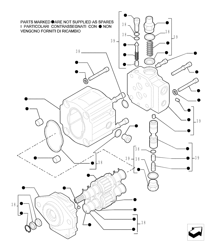 Схема запчастей Case TX1055 - (1.82.3[02]) - HYDRAULIC PUMP - COMPONENTS (35) - HYDRAULIC SYSTEMS