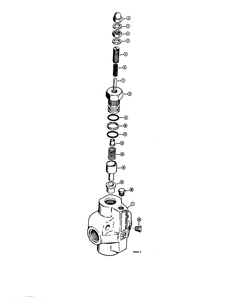 Схема запчастей Case 680E - (332[1]) - L59641 HYDRAULIC RELIEF VALVE (35) - HYDRAULIC SYSTEMS