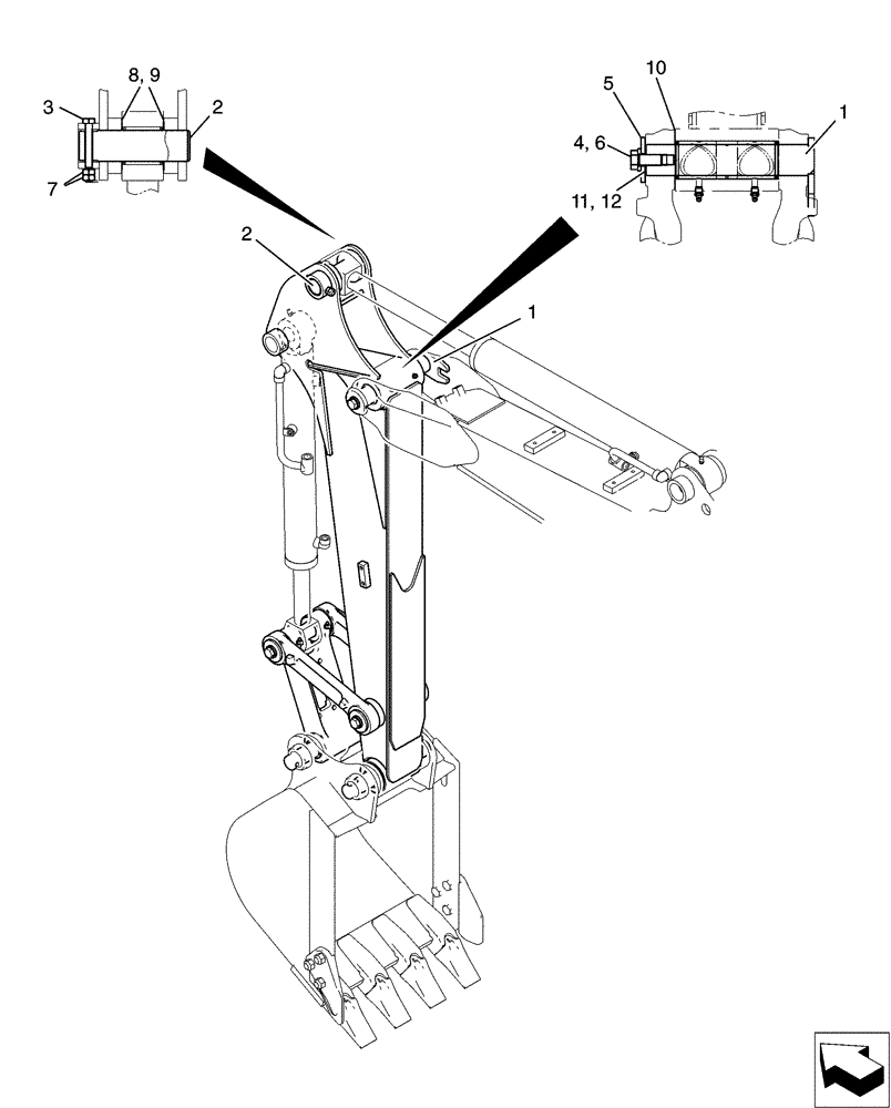 Схема запчастей Case CX31B - (03-021[00]) - ARM INSTAL (84) - BOOMS, DIPPERS & BUCKETS